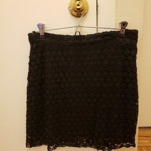 Black Lace Mini-Skirt